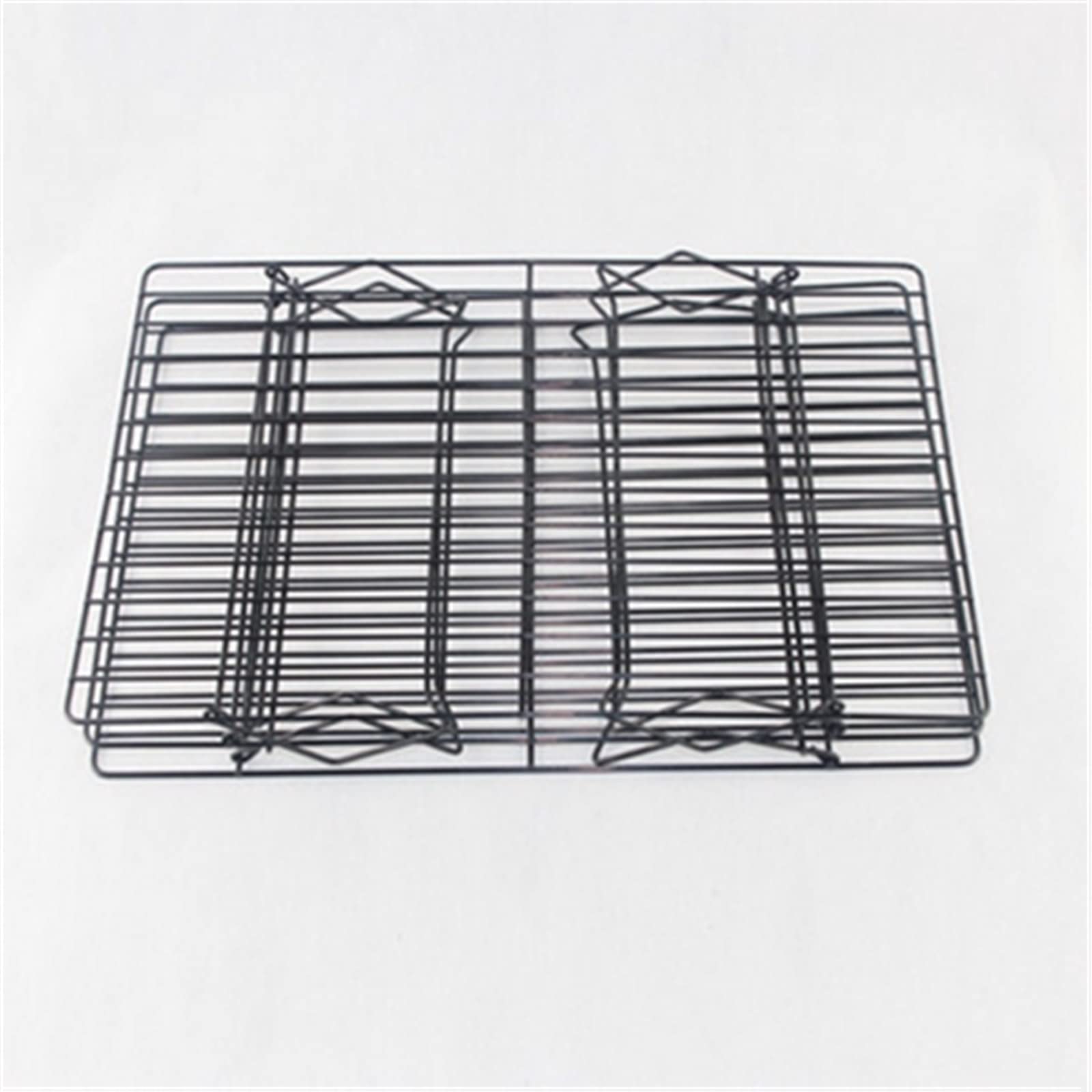 Plateau de refroidissement pour gâteau Cuisson pliable Grille de refroidissement pour gâteau Grille de refroidissement pour pain Grille à biscuits Grille de refroidissement antiadhésive noire (Coule