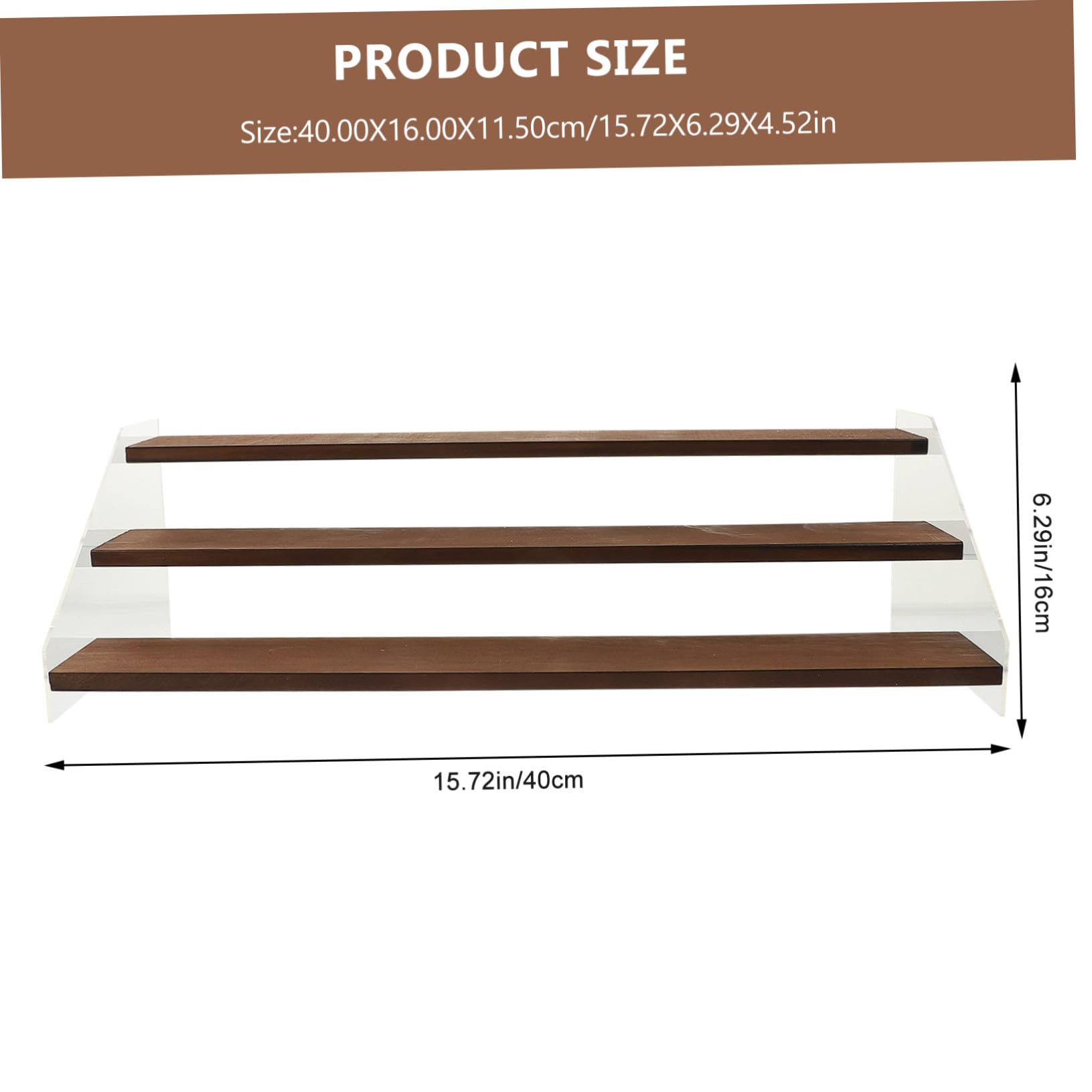 3-stufiger Acryl Holz Präsentationsständer für Figuren, Stabil