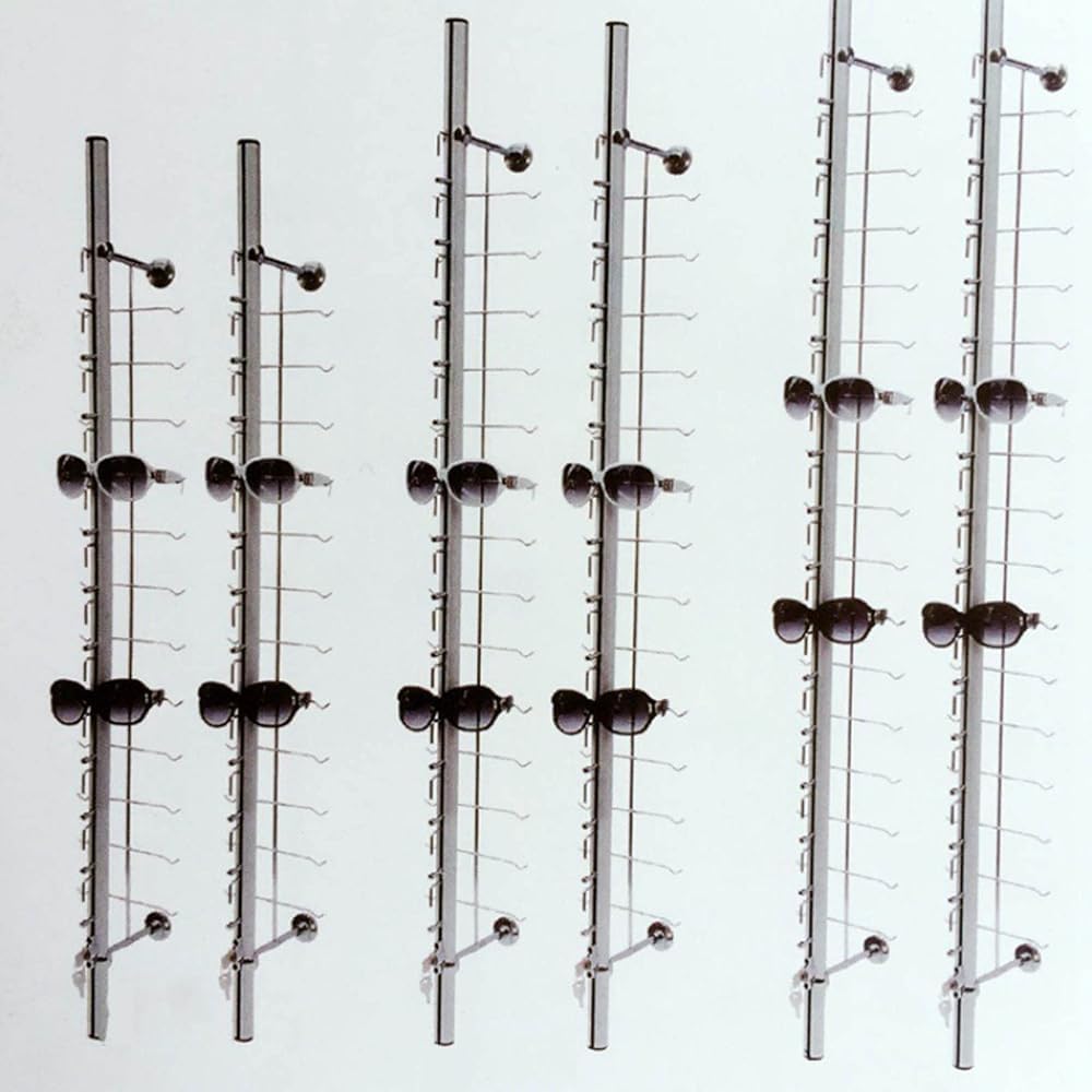 Soporte de pared para gafas con cerradura, organizador de almacenamiento seguro para tiendas ópticas y centros comerciales, diseño decorativo moderno