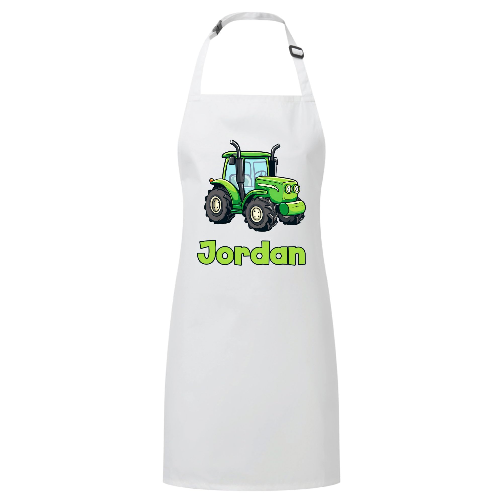 PIXPRINT Personalised Any Name Tractor Waterproof Kids Apron. Craft, Bake, Cook. Boy, Girl, Unisex. Gift