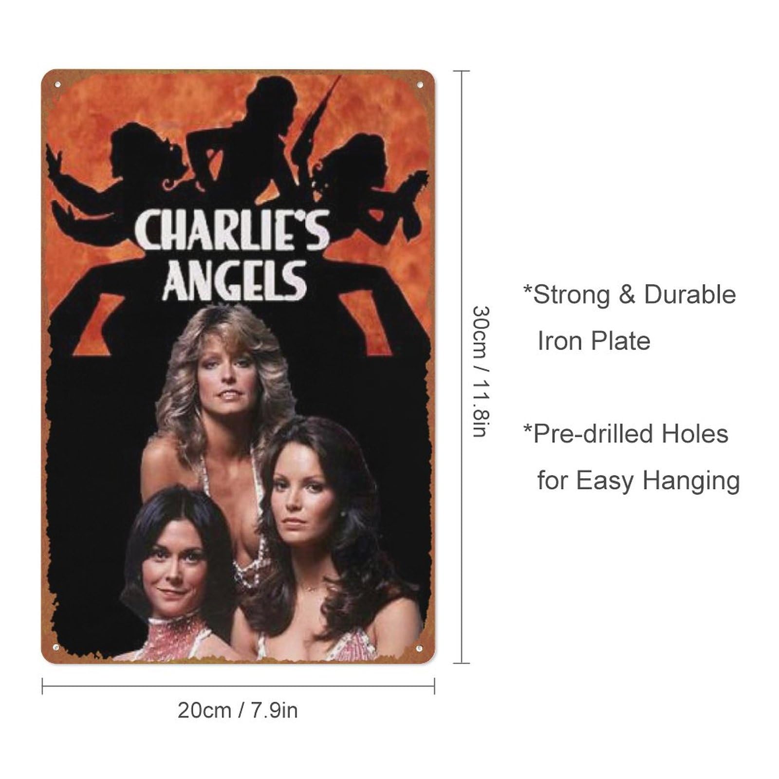 Amazon.com: Charlies Angels Metal Tin Sign Vintage Wall Art