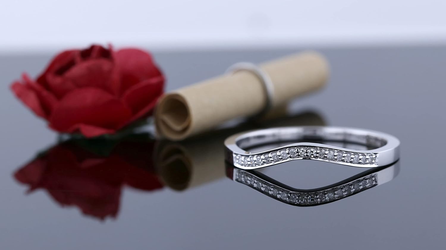 Dazzlingrock Collection 0.10 Carat (ctw) Round Lab Grown White Diamond Ladies Anniversary Wedding Band Guard Ring 1/10 CT, Available in Metal 925 Sterling Silver