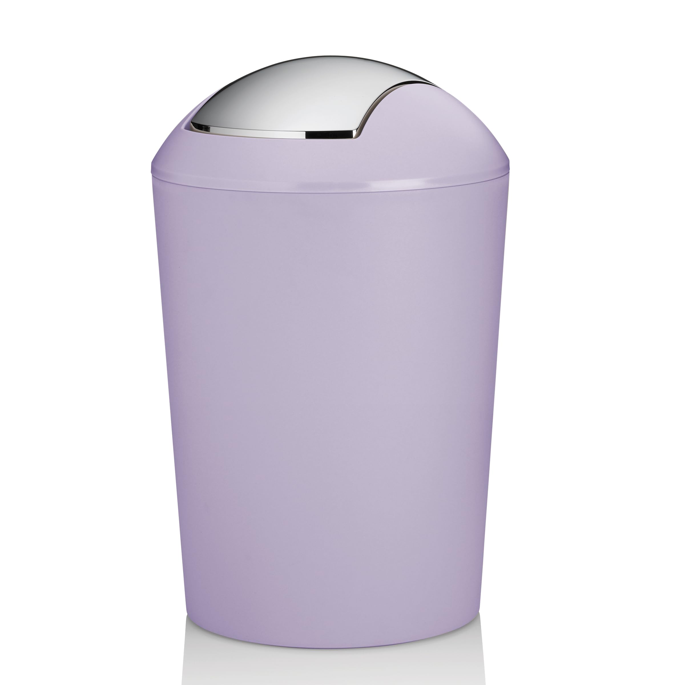 kela Schwingdeckeleimer violett, Kosmetikeimer 5l mit Schwingdeckel, Kunststoff, MARTA, Mülleimer Badezimmer pastellviolett matt