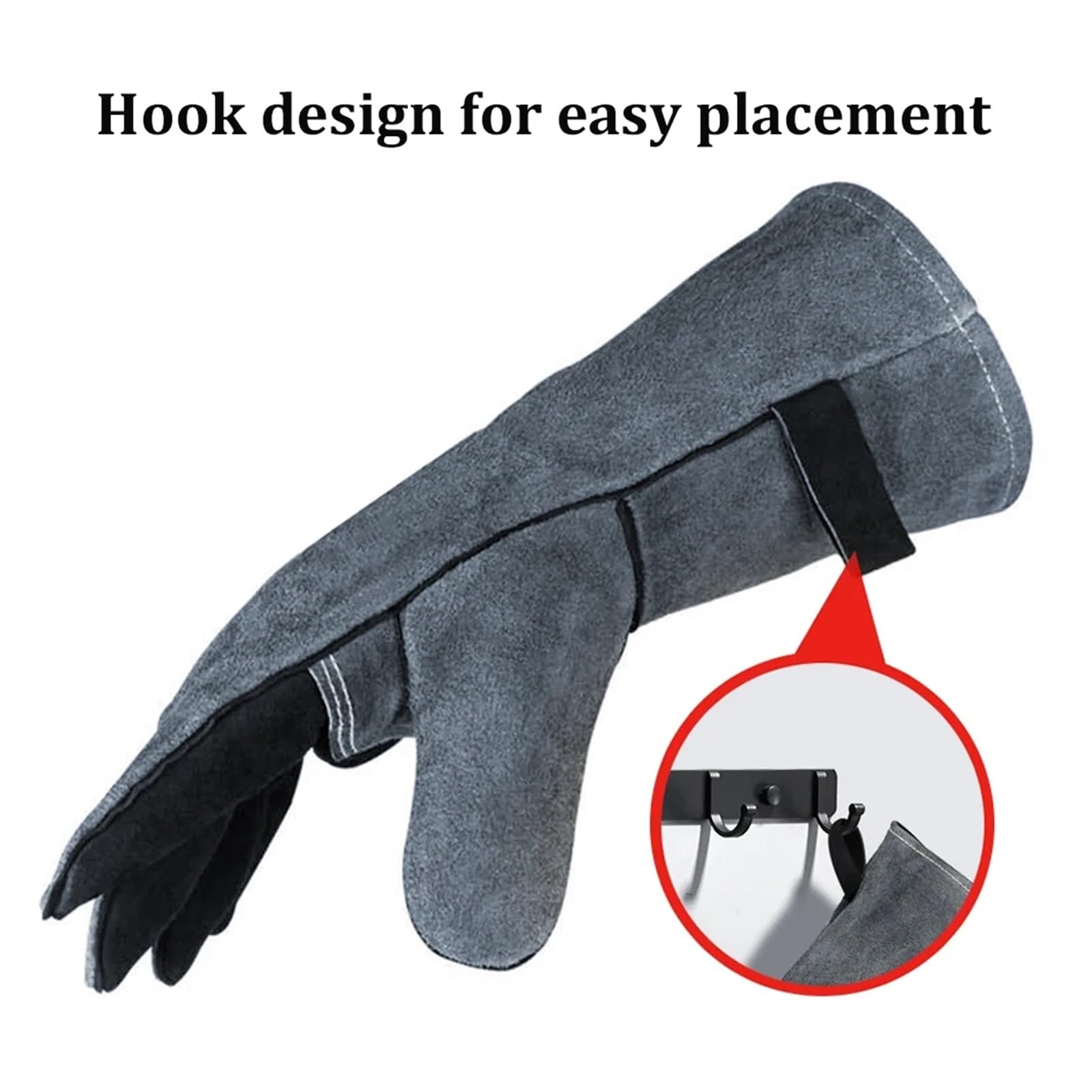 40cm Extended Welding Gloves Double-layer Heat Insulation Puncture Resistant Welding Gloves Garden Working Safety Gloves