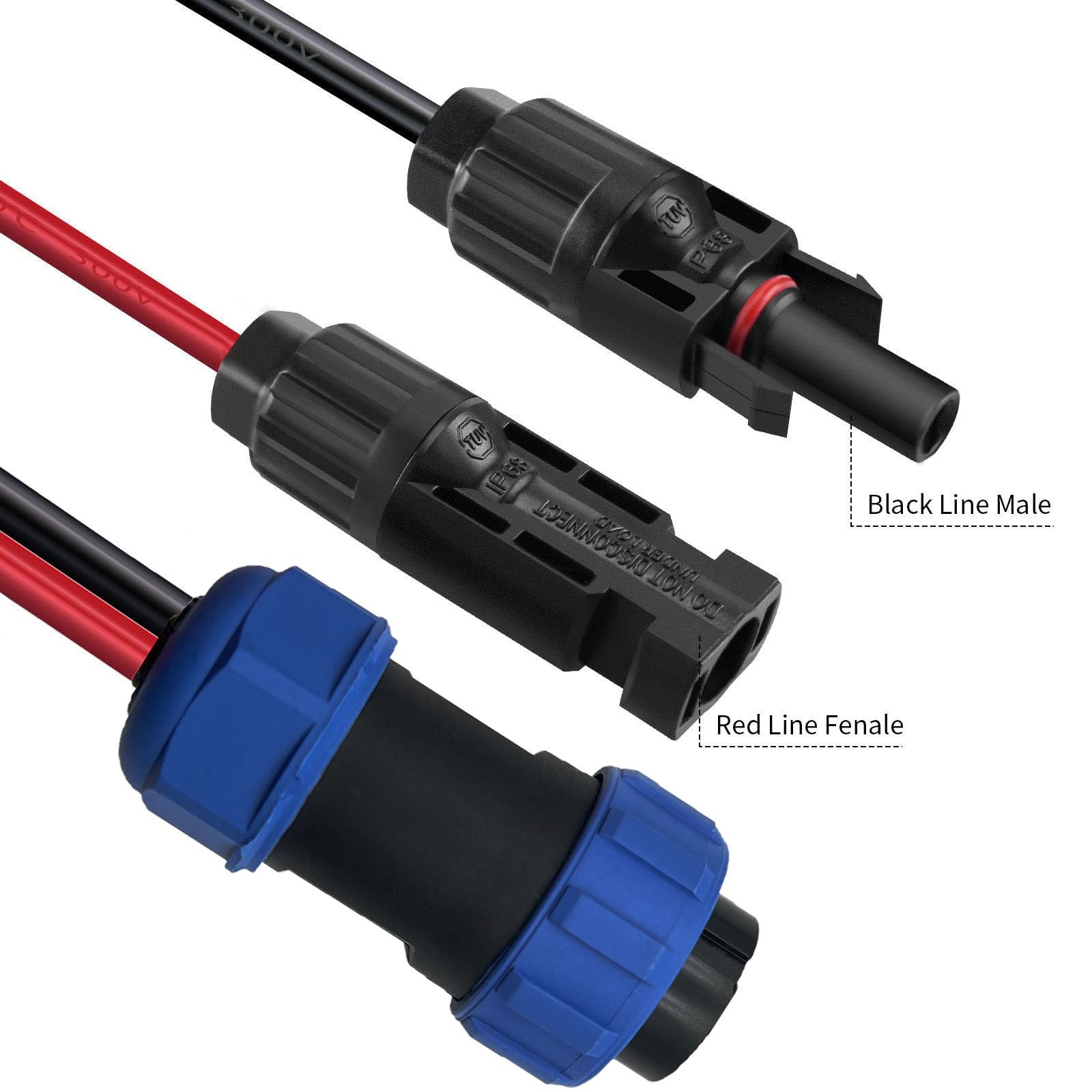 Solarpanel Kabel Anderson Auf SAE Adapter - 12AWG 60cm Wasserdicht