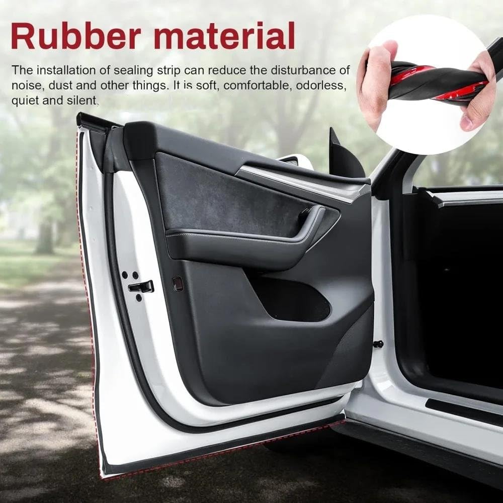 Per Tesla Per Model Y Per Juniper 2025+ Strisce Sigillanti Insonorizzate Kit Guarnizioni In Gomma Per Portiere Accessori Insonorizzati
