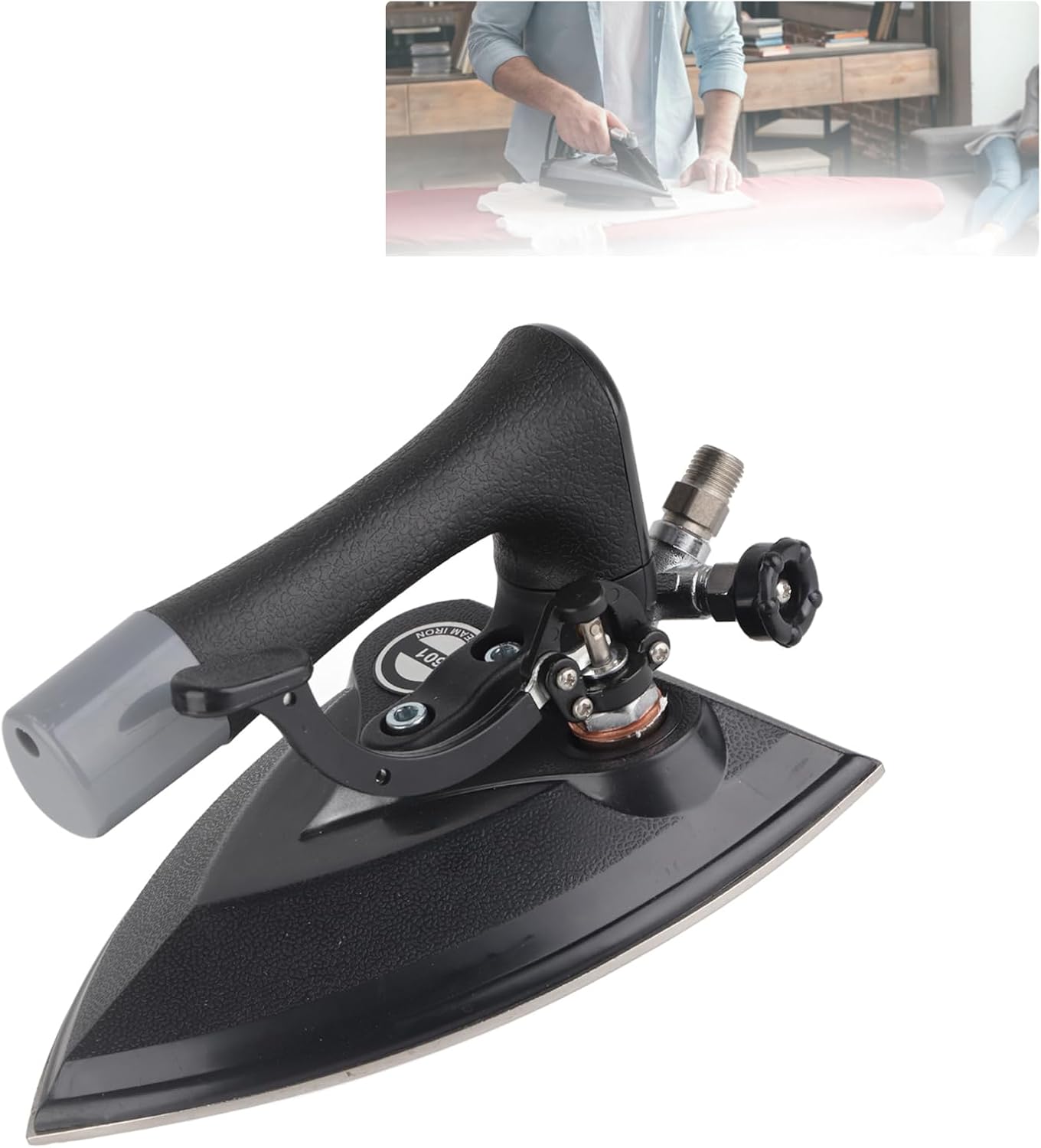 Iron With Steam Generator,Full Press Industrial Steam Ironing Press Complete Dry Cleaning Shop Clothing Factory Dedicated Boiler Iron, Non Stick Ceramic Soleplate