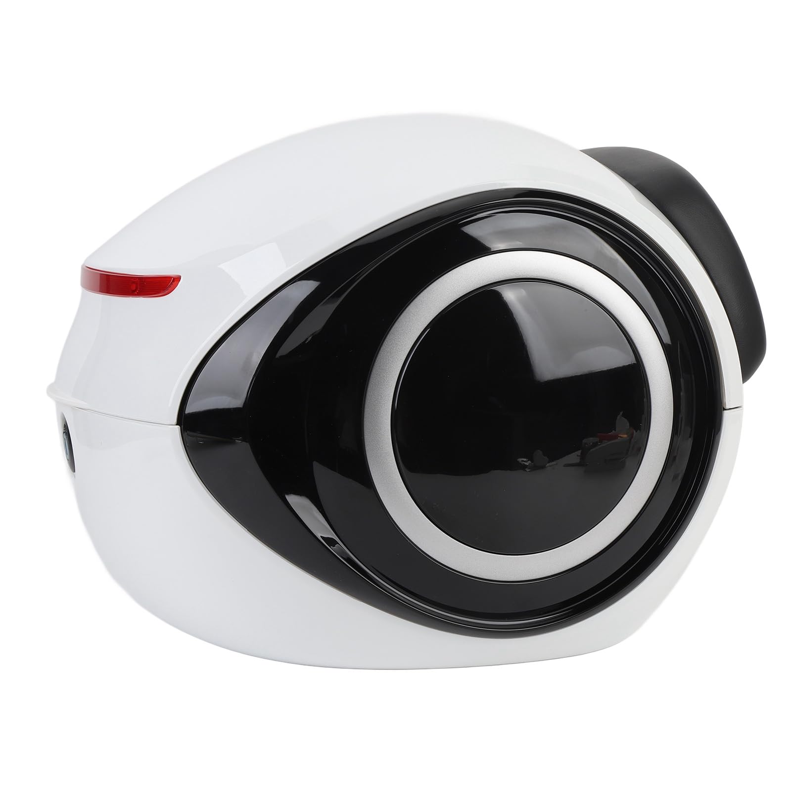 Qqmora Bauletto Posteriore in ABS 32 Litri, Dal Design Sportivo e Leggero, con Schienale per Moto, Scooter, Bici Elettriche (Bianco)