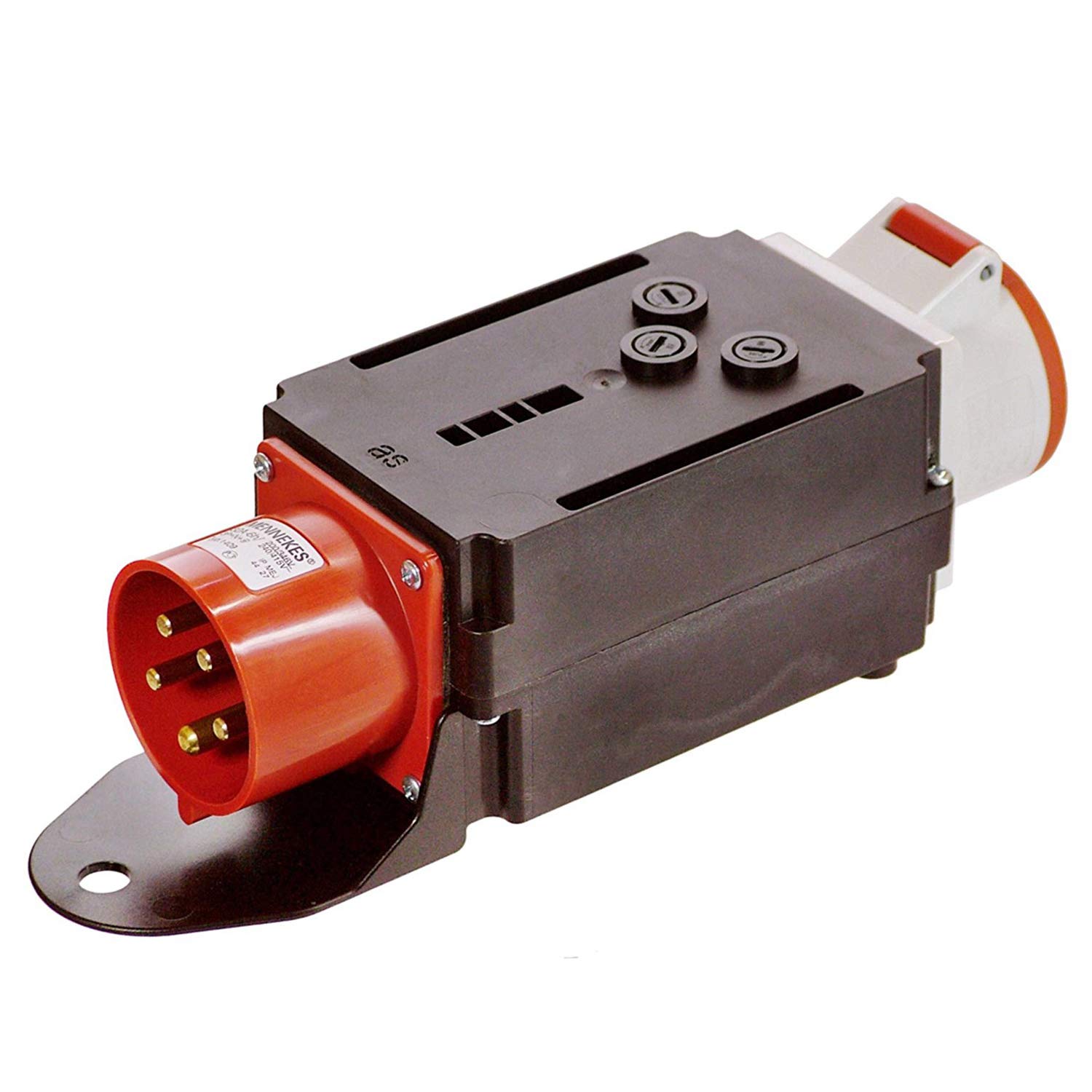 as - Schwabe Mixo Power Distributor - CEE Plug 400V/32A/5-Pin Approx. 7kW - Power Adapter - 1 x CEE Socket 400 V 16 A, 5-Pin - Power Station - Outdoor Use - Made Germany - IP44, 60532