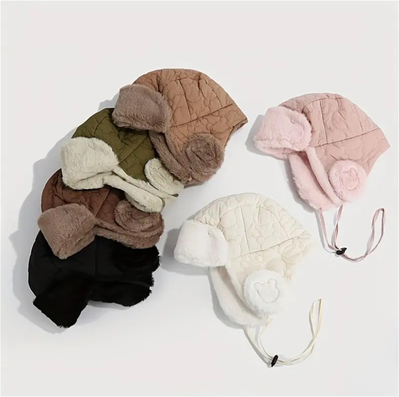 Generisch Gorro protector de orejas con estampado de animales para niños, cálido, a prueba de viento, para niños y niñas de 1 a 5 años