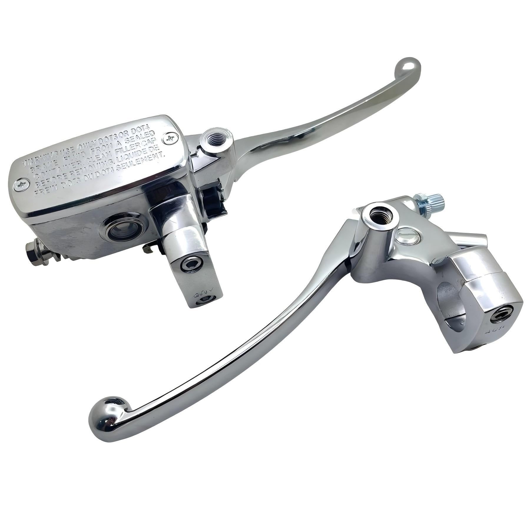 Palanca de freno de embrague de motocicleta de 25 mm con depósito universal para manillar de moto