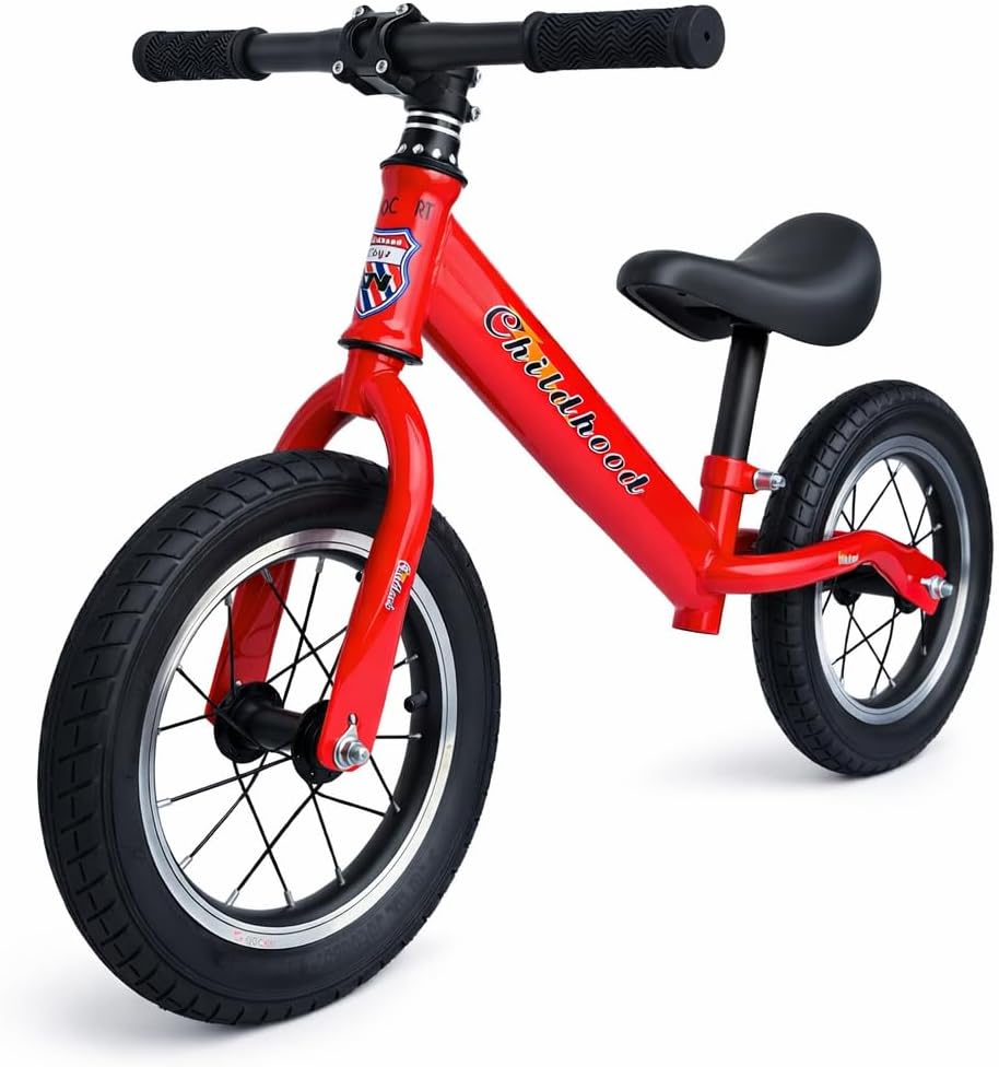 GOCART WITH G LOGO Lightweight Pedal Free Adjustable Seat Spokes Wheel Balance Bmx Bike Bicycle For Girls And Boys (Red, Black), Rigid