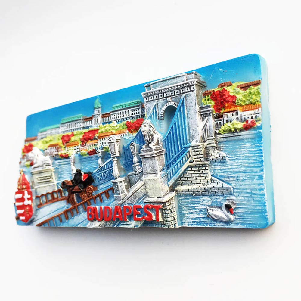 Magnete Frigorifero 3D Budapest Ungheria In Legno - Souvenir Turistico Fatto A Mano, Regalo Originale, Decorazione Casa Cucina, 7.5x4cm