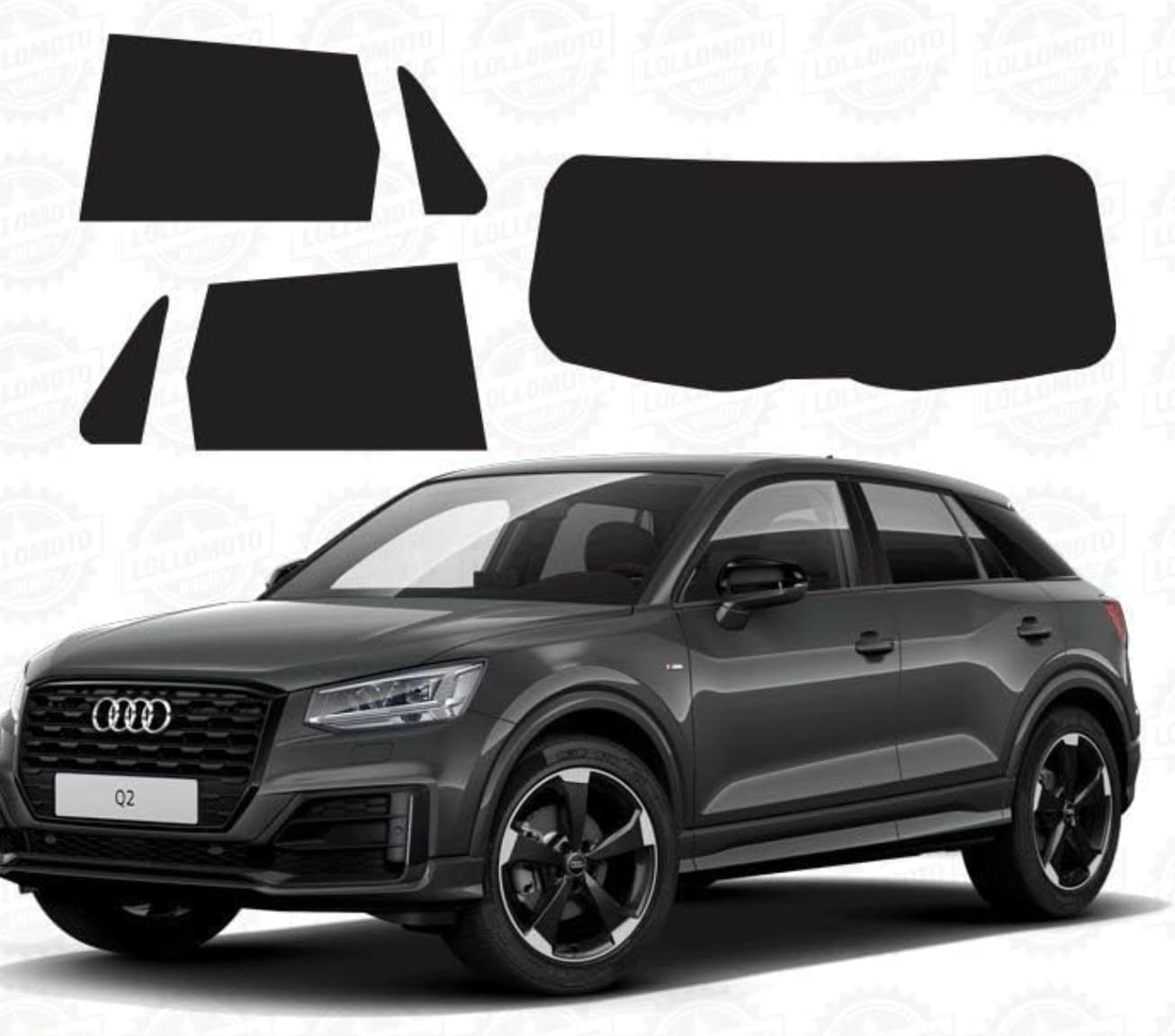 Generico Compatibile con Audi Q2 dal 2017 ad Oggi Pellicole Oscuramento Vetri Auto Pre Tagliate a Misura LOLLOMOTO (20%)