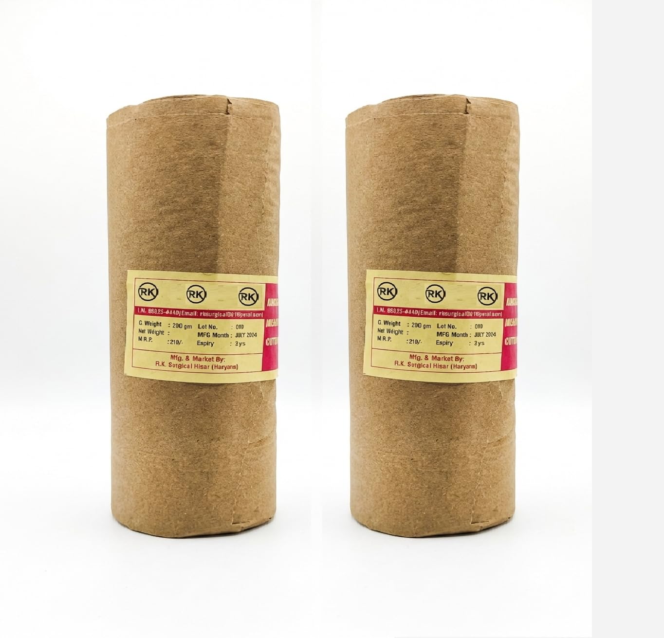 premium absorbent cotton roll 200gm – soft, pure cotton for medical, cosmetic & personal care use – pack of 2