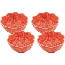 Bordallo Pinheiro Flora Small Bowl Salmon, Set of 4, Pink