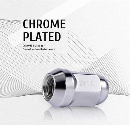 Miniatura 6 de Mysttoo Juego de tuercas cromadas M12x1.50 para rueda compatible con Honda Odyssey Accord Civic CR-V Clarity Element S2000 Acura Legend CL NSX TLX