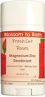 Fresh Cut Roses Magnesium Zinc Deodorant (2.7 ounce) - Phthalate Free Fragrance - Lasts All Day with a Deep Floral Scent