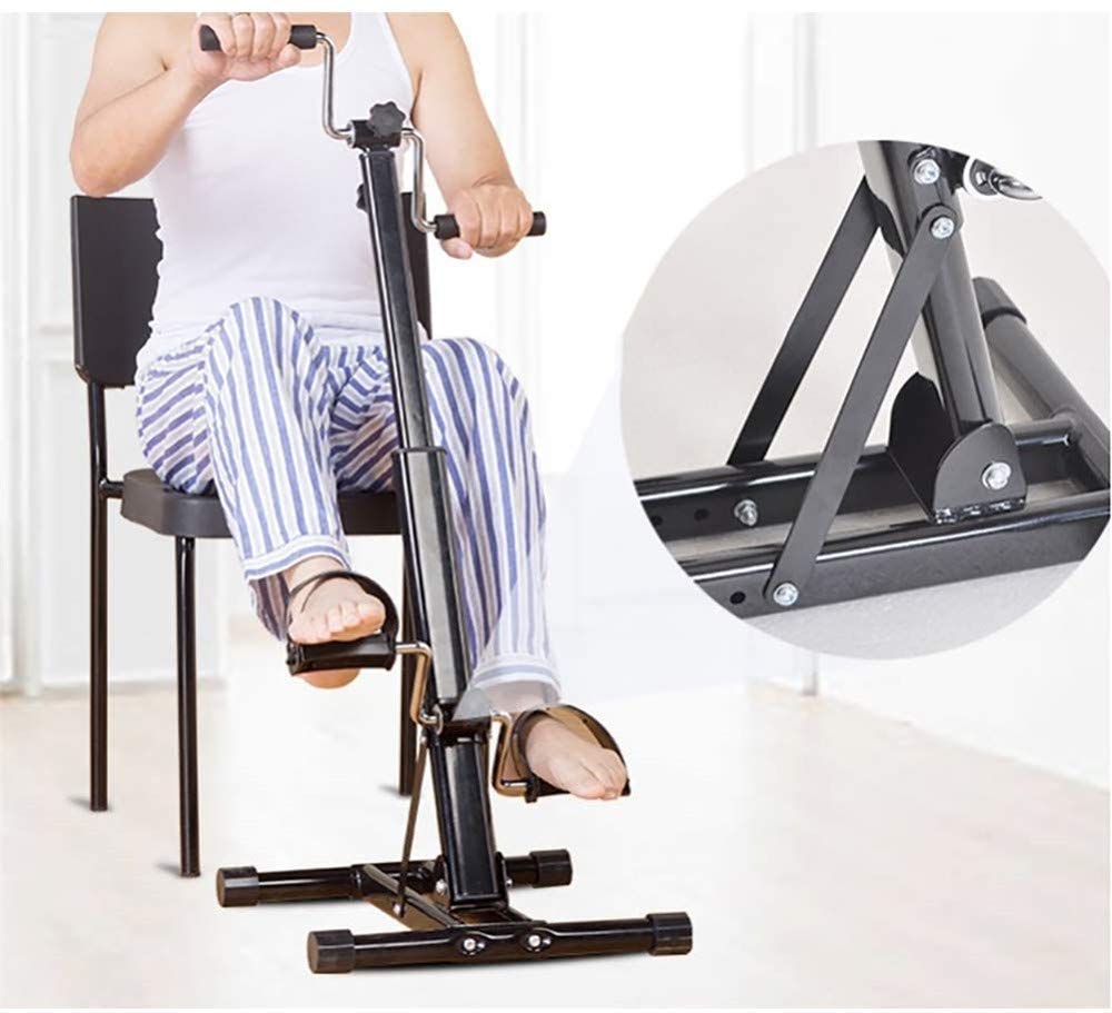 Ejercitador de Pedales, Bicicleta estática, máquina de Entrenamiento físico de Interior con Resistencia Ajustable para Brazos y piernas, Equipo de rehabilitación para Acc