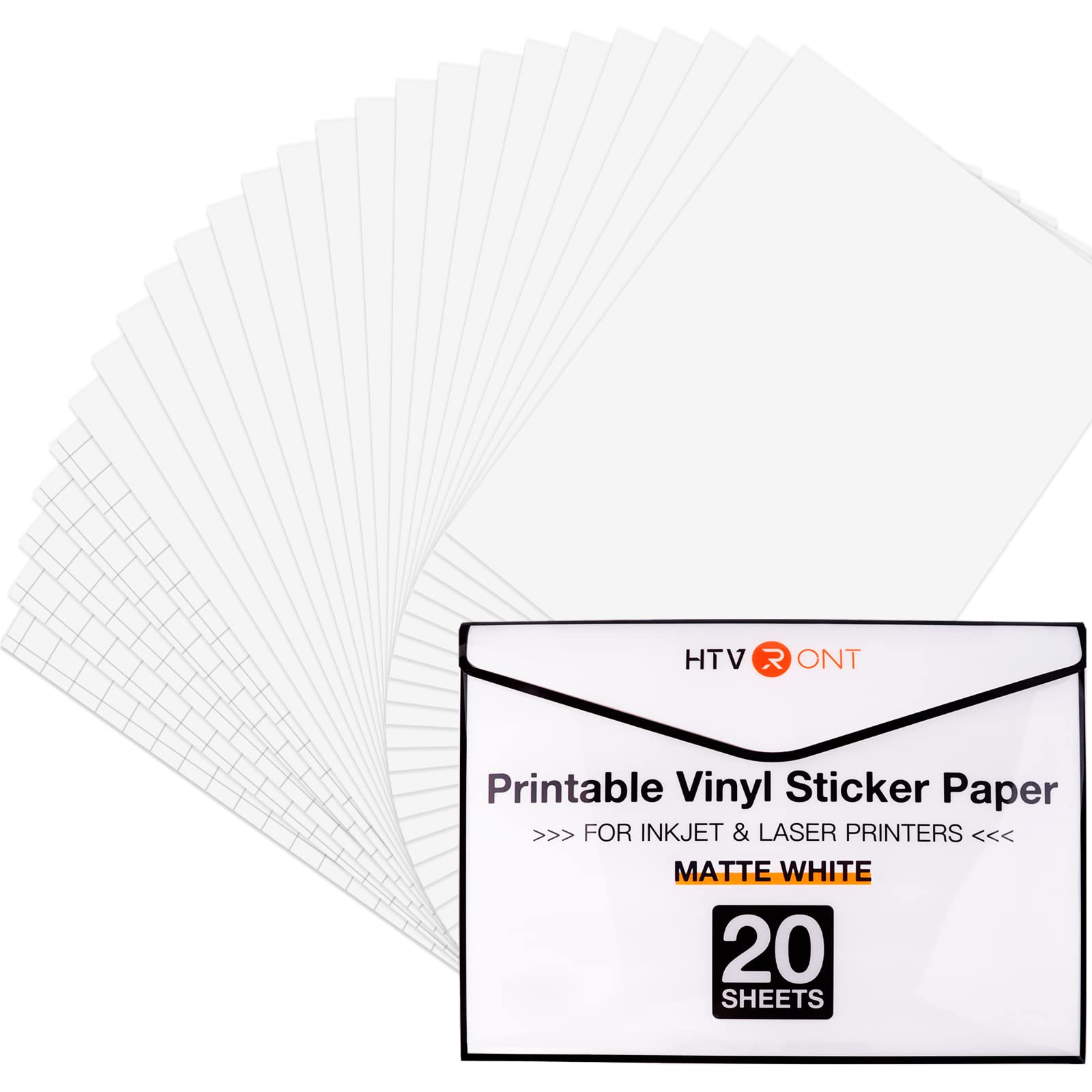 Buy HTVRONT Printable Vinyl for Inkjet &amp; Laser Printer, 20 Pcs ...