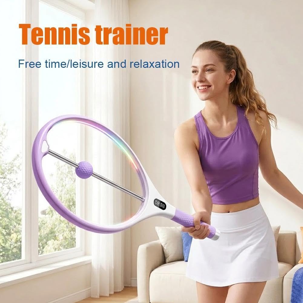 Solo-Tennis-Trainer, Rebound-Ball mit Farblicht, tragbare Schwung-Übungshilfe, Training, Verbesserung für Indoor- und Kontakttennis