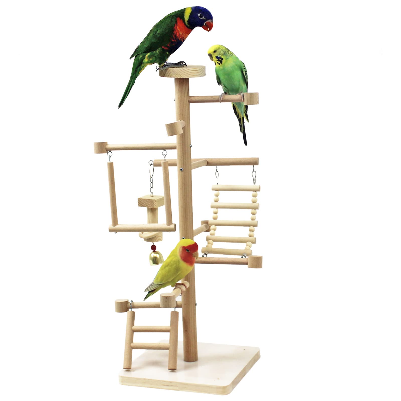 Vogelspielplatz, Papageien, Spielständer, Sittiche, Spielstudio-Set, Spielzeug, Vogelkäfigständer, Sitzstange, Tischplatte, Aktivitätszentrum, Conures Holz, Laufstall, Plattform, Leiter