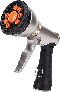 TOPINCN 高圧ガーデンホースノズル 9モード調節 亜鉛合金 ユニバーサル接続 ガーデニング/車洗浄/芝生手入れ用