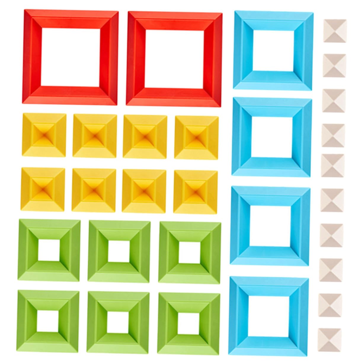 POPETPOP 30 Piezas Bloques de Construcción de Colores para Juguetes Educativos de Formas Geométricas Desarrollo Motricidad Interactivo Infantil