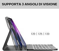 JADEMALL Lenovo Tab M10 FHD Plus 10.3" Billentyűzet Tok Bluetooth Világítással Toll Tartóval Fekete 4