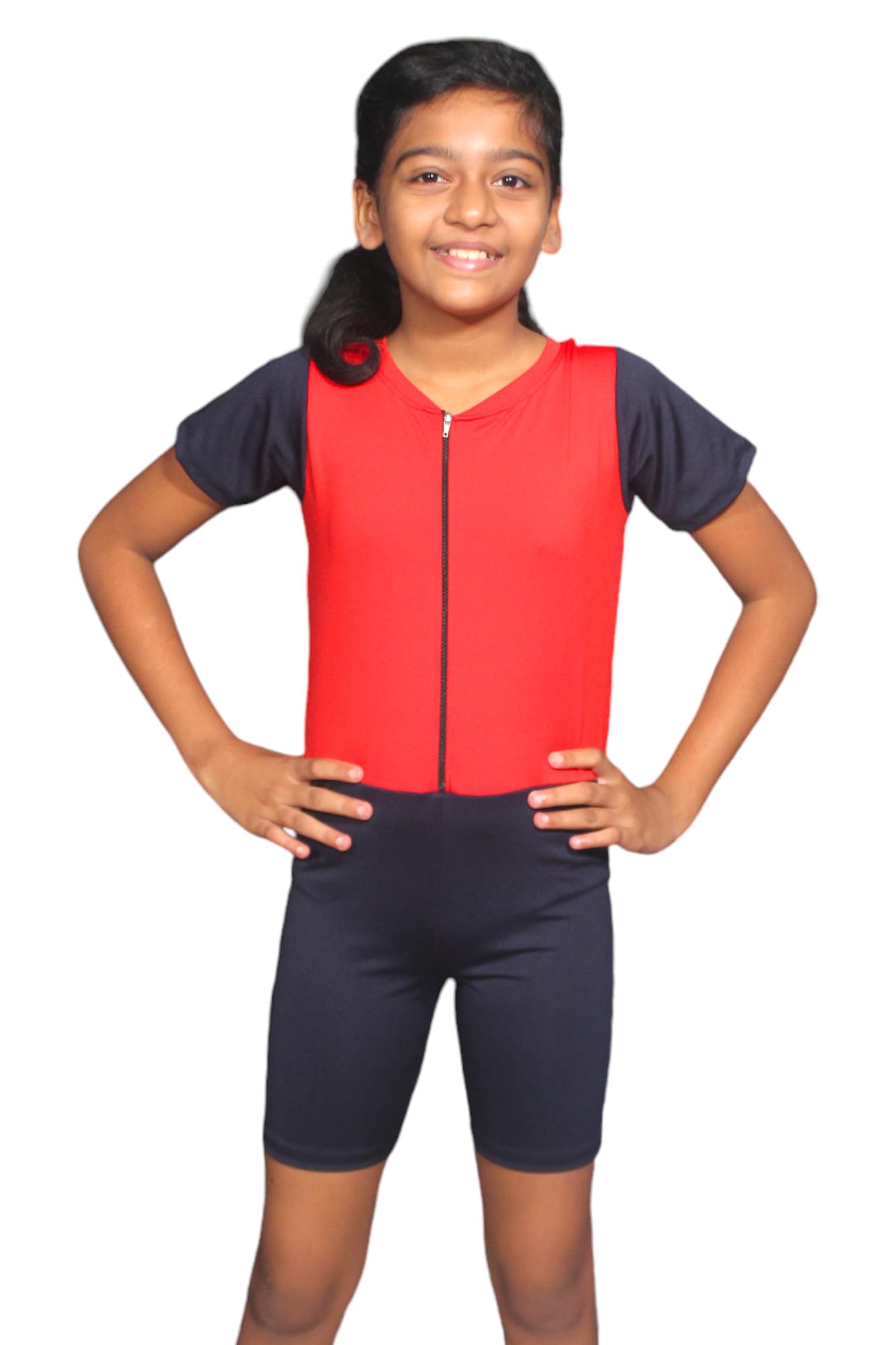 aqua holic Regular Fit Spandex Printed Half Sleeves Swim Suit for Girls | Adjustable, Breathable, Quick Drying Swim Suit for Swimming, Yoga, Gym Waterpark-picture-24