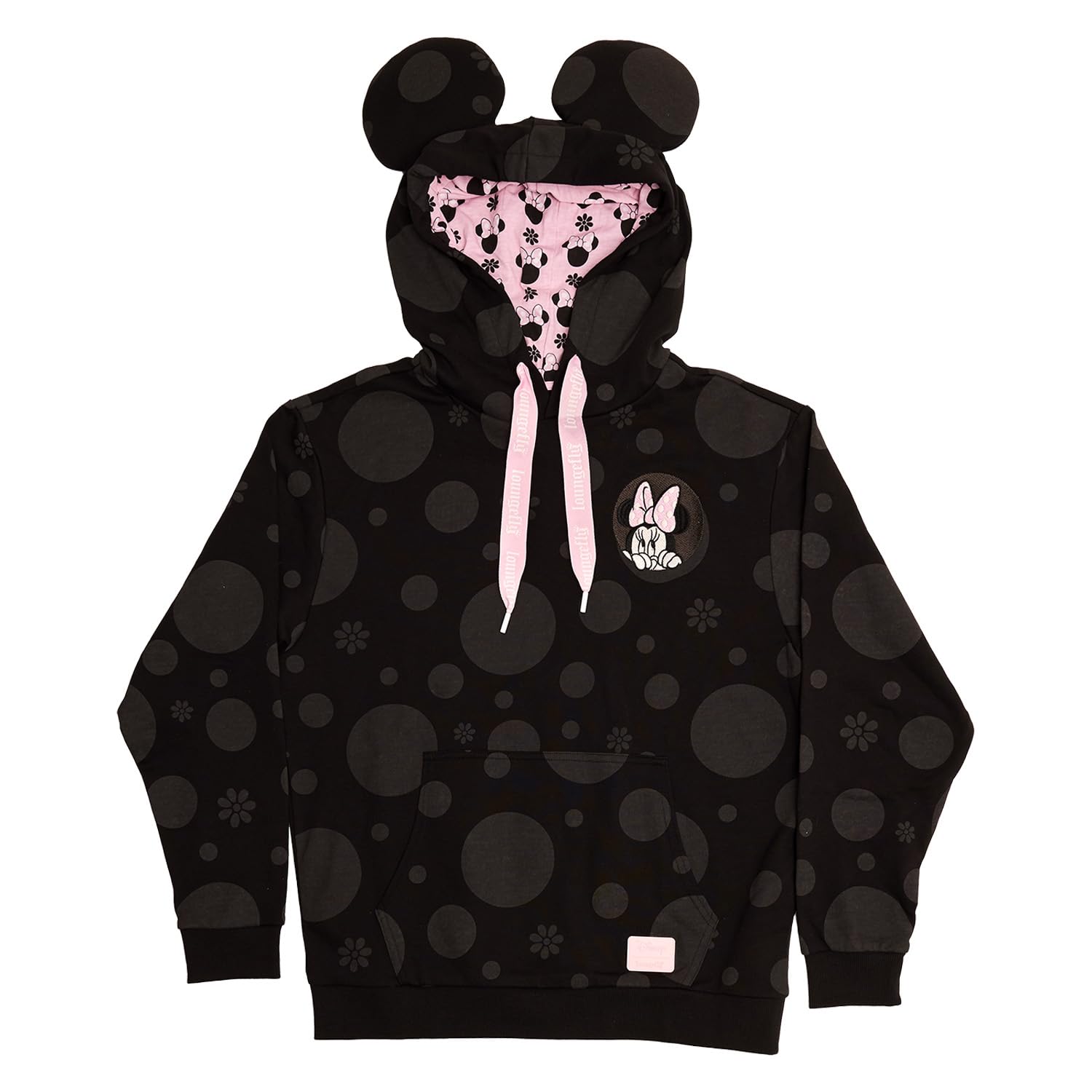 Loungefly Minnie Rocks The Dots Florals Unisex Hoodie Large