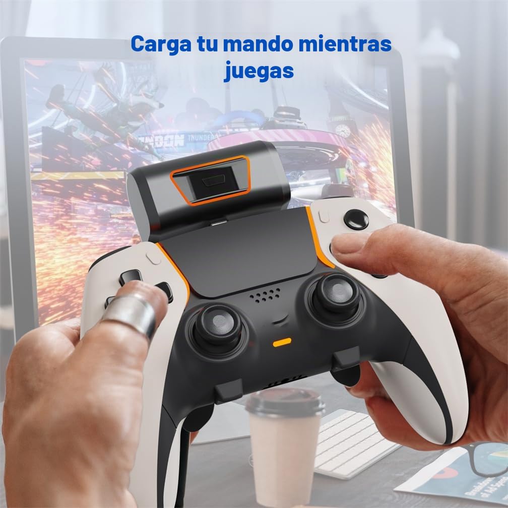 Cargador inalámbrico de 1900 mAh para mando de juegos PS5, batería recargable para PS5 Gamepad