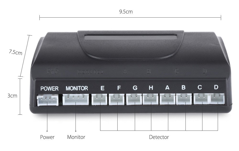 Coche Alarma Pantalla LED con 6 Sensores de aparcamiento copia de seguridad de marcha atrás Radar sistema sonido de voz sistema de alarma de alerta
