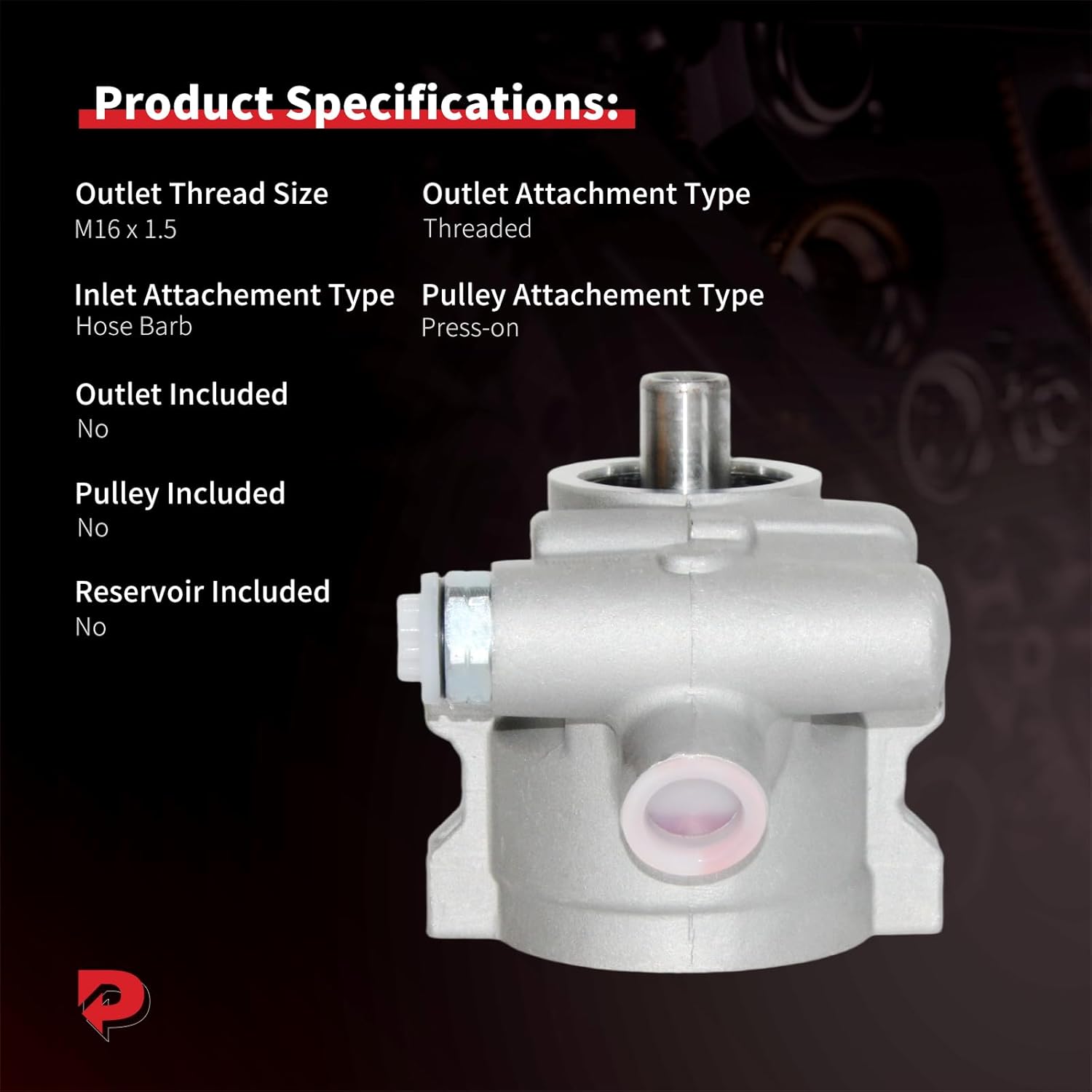 PHOBOOS Power Steering Pump Compatible with Jeep Liberty 2002-2006 V6 3.7L, Smooth Steering, Low Noise, High Durability, Ref. 20-64610