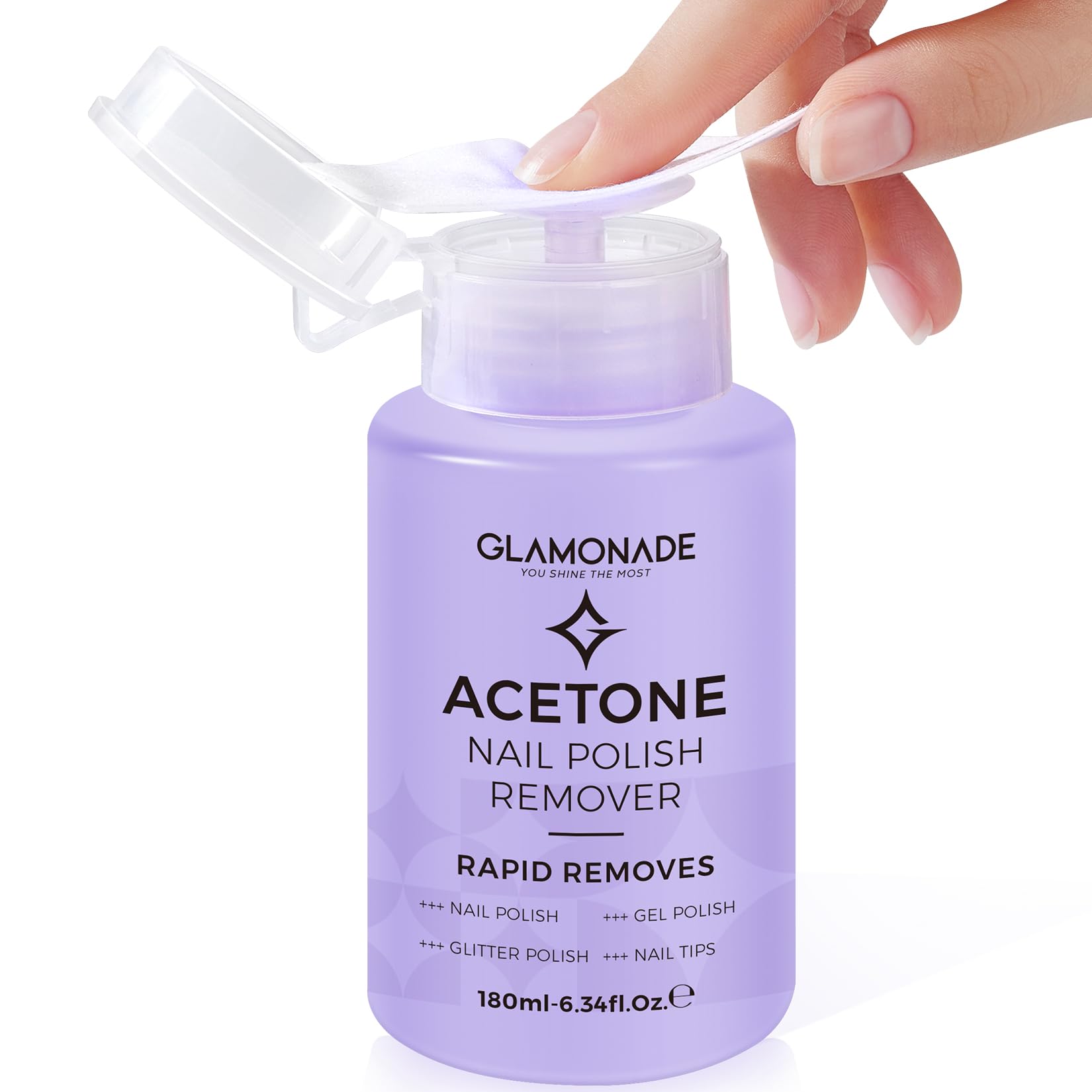 Acetone Nail Polish Remover Gel Polish Remover for Removal of Regular Nail Polish Gel Nail Tips Glitter Polish