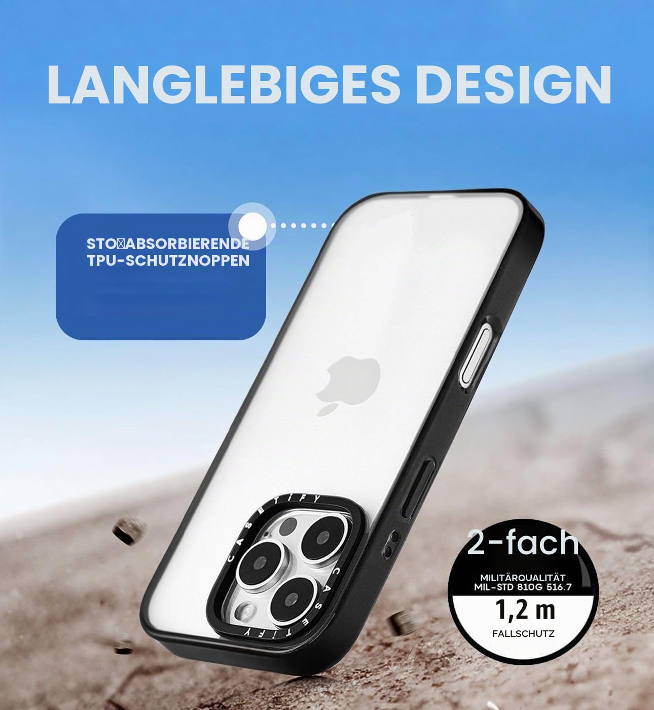 CASETiFY Kompakte Schutzhülle für iPhone 15 Pro [Schlank/Schutz vor Stürzen aus 1,2 m Höhe/Kabelloses Laden] - Cheetah Paradise Pink - Transparent Schwarz | Leicht, 1,2 m, 2-facher Fallschutz in Militärqualität, Geparden-Paradiesrosa, Schwarz