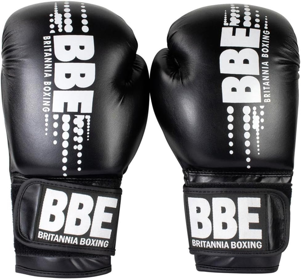 BBE Unisex Adult Club PVC Sparring Gloves (12oz) (Black/Gray)