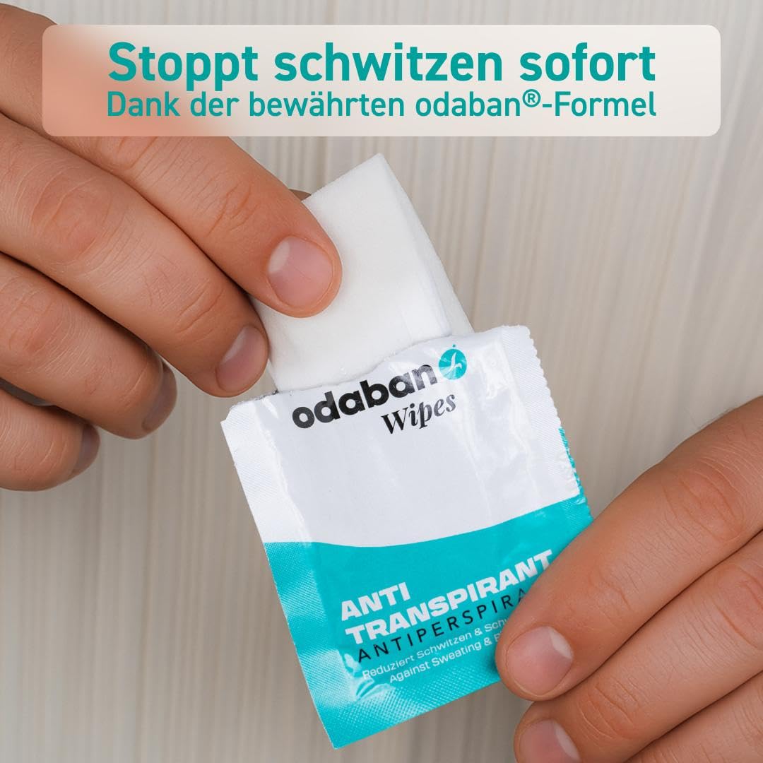 odaban® Set – Antitranspirant Spray & Wipes – effektiver Schweißschutz zuhause & unterwegs – für Achseln, Hände, Füße & Gesicht – langanhaltend & hautfreundlich