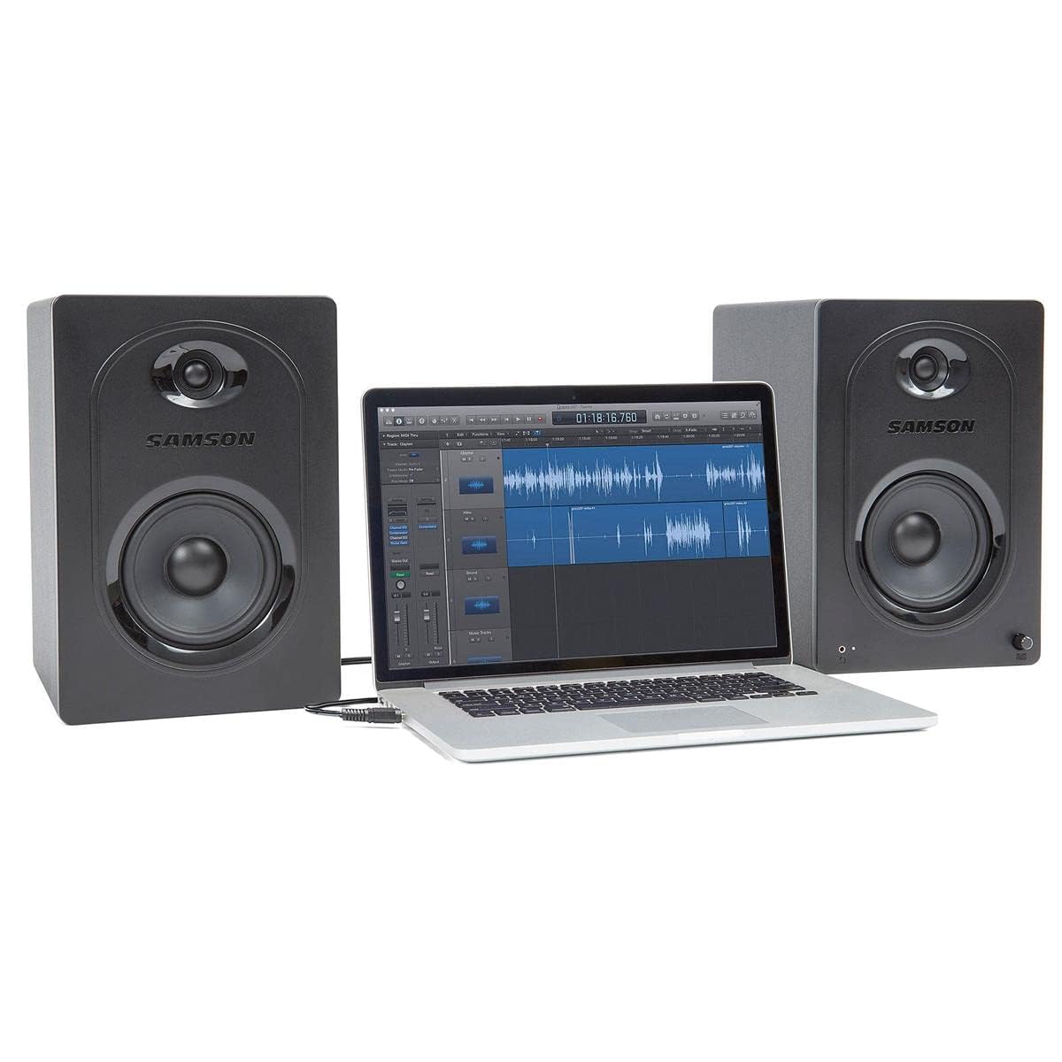 RHYTHM PRO Samson MediaOne M50 5" Powered Studio Monitors - Pair