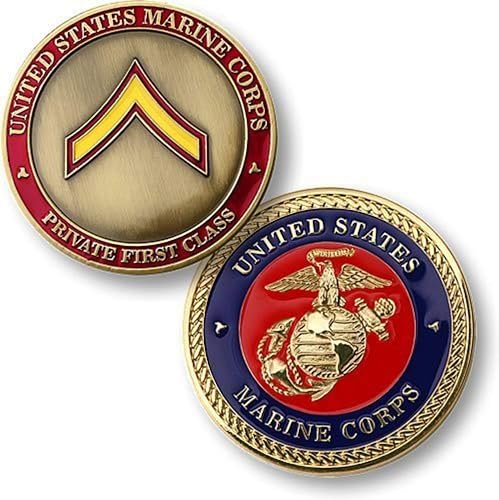 Moneda de desafío de primera clase privada del Cuerpo de Marines de los Estados Unidos