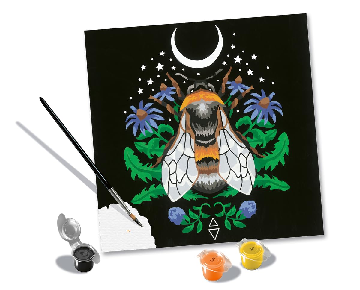 CreArt Pixie Cold: Bee Paint by Numbers Kit for Adults - 23512 - Painting Arts and Crafts for Ages 12 and Up