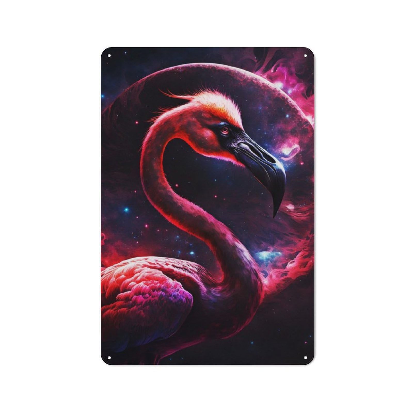 Junmoney Paint Flamingos 30X20cm Retro Metal Sign With For Café Or Restaurant, For Collectors Decorating Cafés And Restaurants