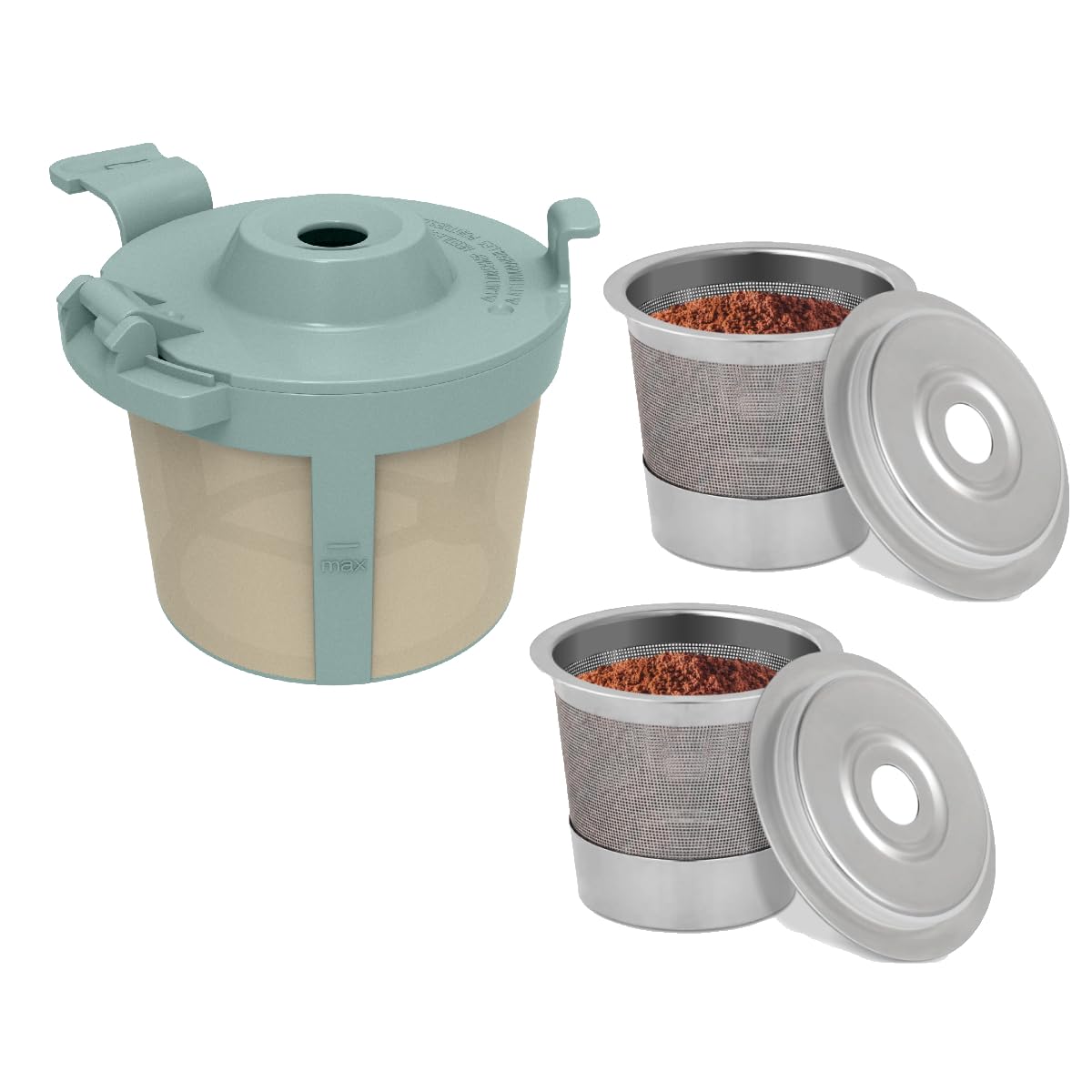 Amazon.com: 2 Stainless Steel Reusable Coffee Pod & 1 Coffee