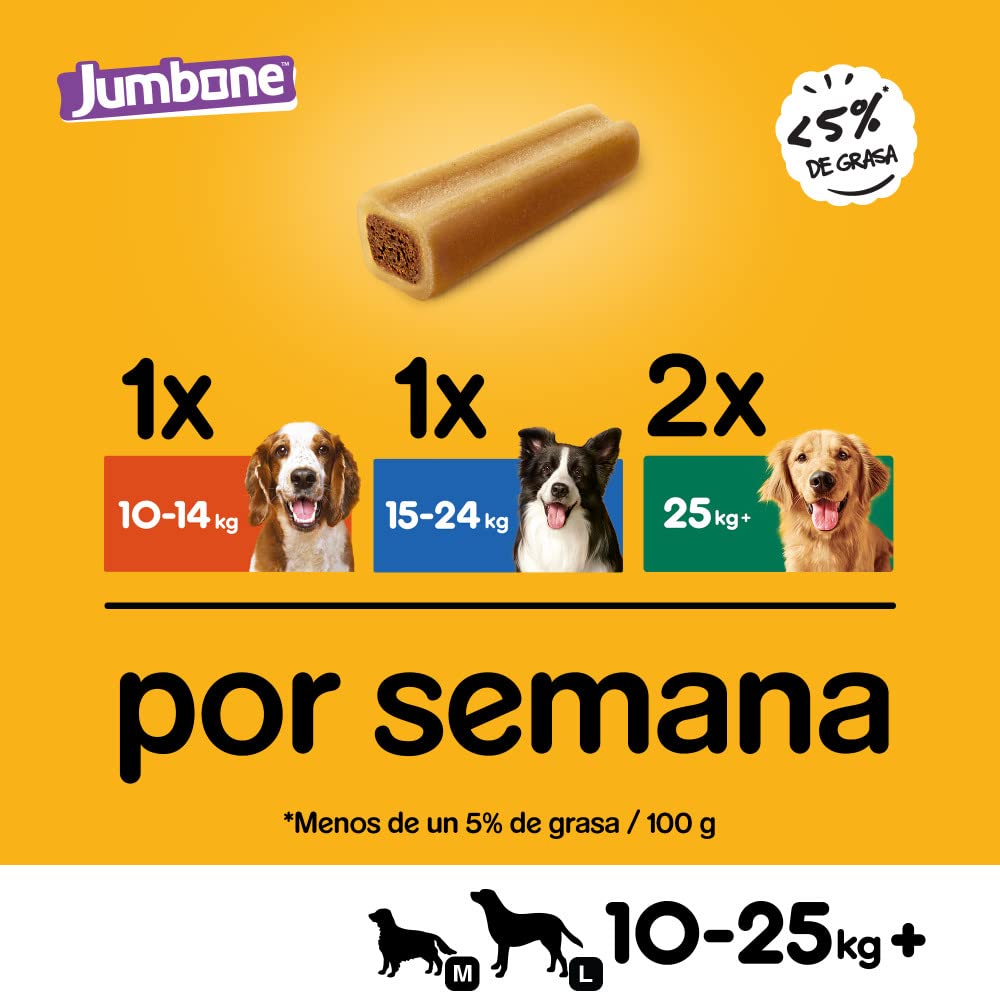 Pedigree Jumbone Huesos para Perros sabor Vacuno y Ave (Pack de 12 x 2ud)