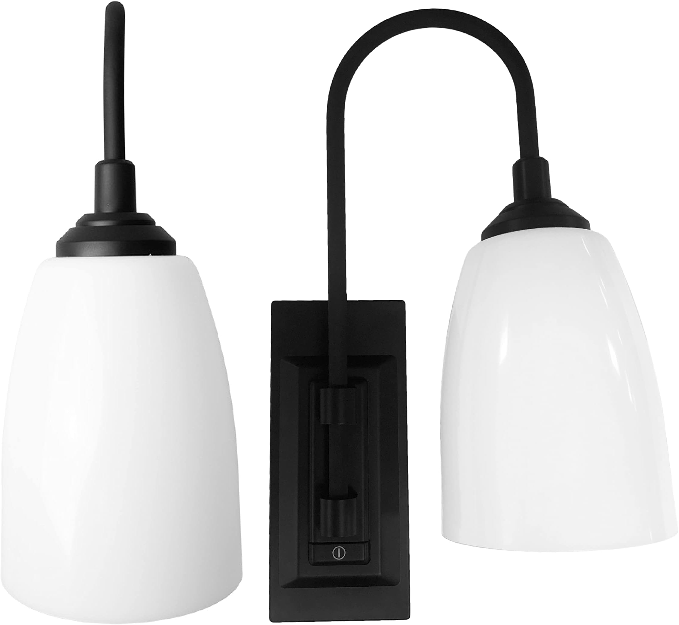Westek Battery Operated Wall Sconce - Matte Black