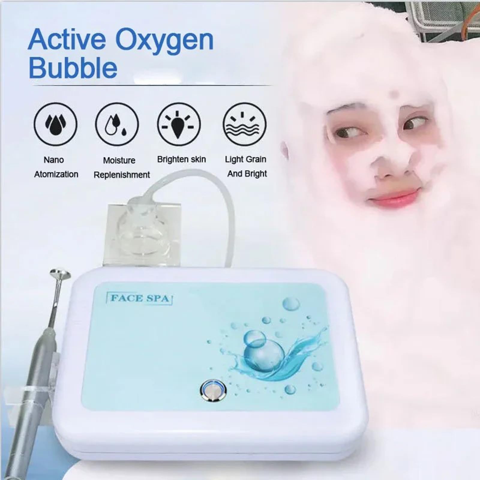 Appareil De Nettoyage du Visage à Bulles D'oxygène: Nettoyage en Profondeur, Blanchiment, Rajeunissement, Soin du Visage pour Spa, Salon De Beauté Et Usage Domestique
