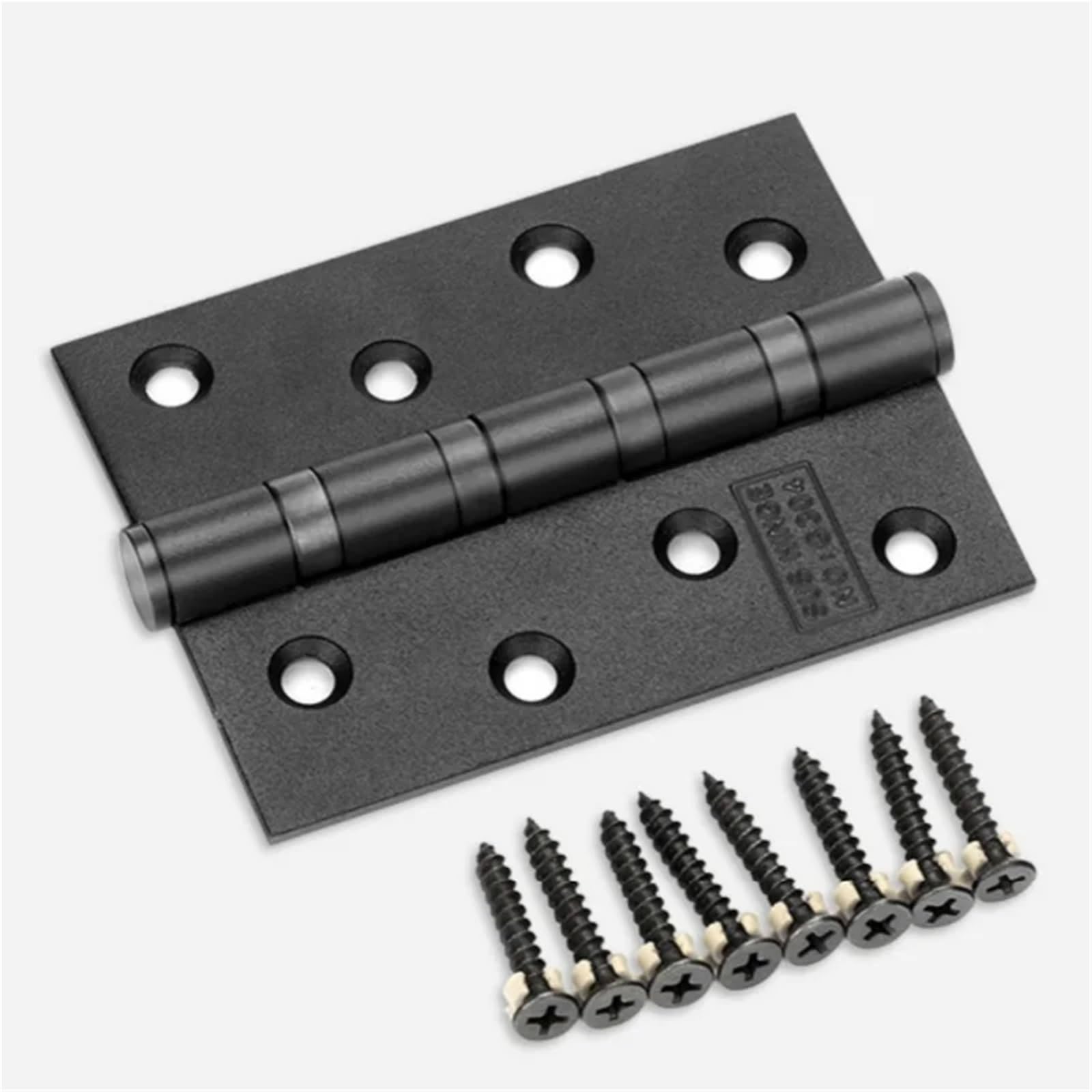 FQJYXWEWL Door Hinges Stainless Steel Room 4 Inch Bearings Hinge 3mm Thick Heavy Connector 2Pcs(2Pcs Black)