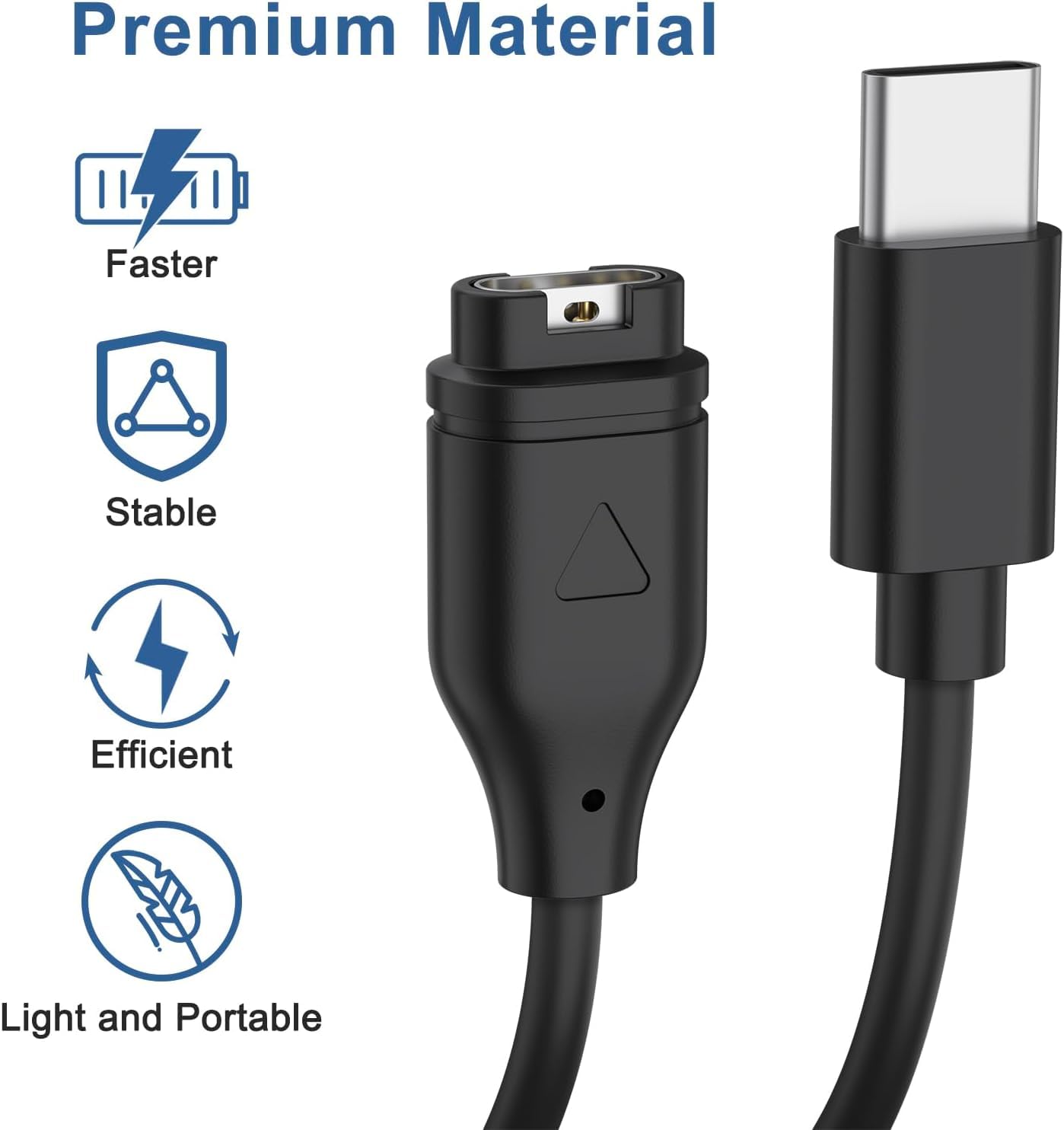 Tobfit Ładowarka do zegarka Garmin Instinct/Instinct Solar, USB C Garmin, kabel do ładowania do zegarka Garmin Instinct Solar Tactical/Instinct Solar Surf Edition/Tactix Charlie/Tactix Delta