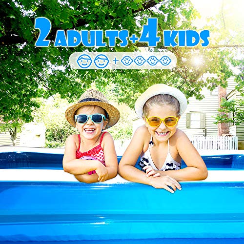 Inflatable Swimming Pool-Electric Pump Include 120" X 72" X 22" Family Full-Sized Inflatable Pool For Kids&Adults For Ages 3+ Blow Up Lounge Pool Above Ground, Outdoor, Garden, Backyard #TOP2