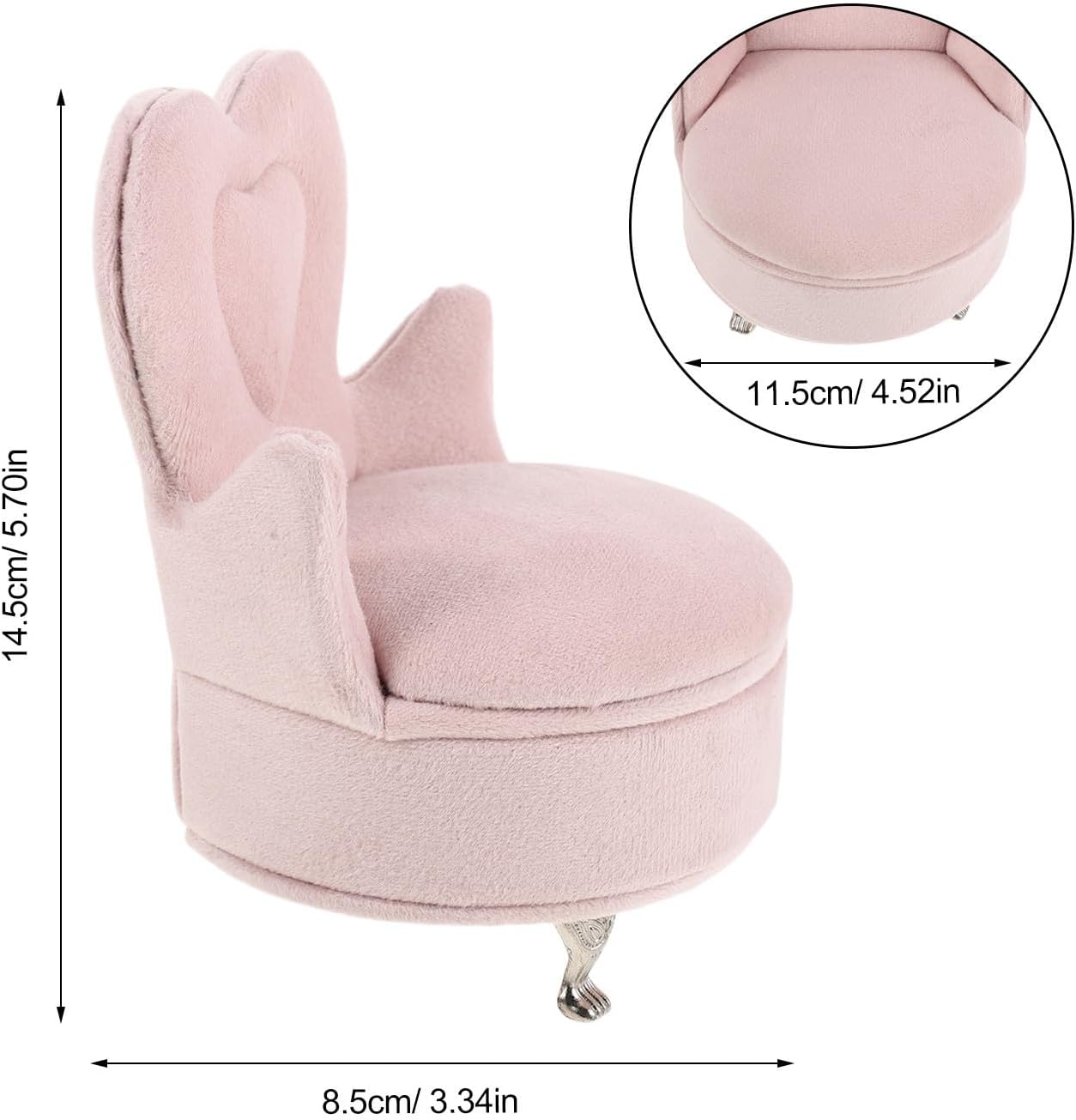 Pink Sofa Jewelry Box, Portable Compact Storage for Travel image 2